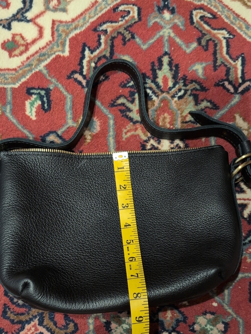 Small Slouchy Bag By Portland Leather Goods In Pebbled Black Leather - Picture 11 of 14